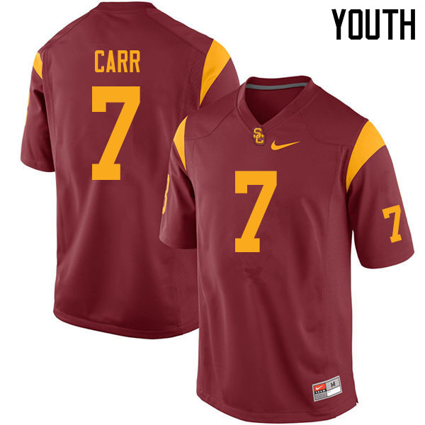 Youth #7 Stephen Carr USC Trojans College Football Jerseys Sale-Cardinal